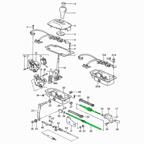 Cable for automatic selector lever | Porsche 968 | Porsche Original Part