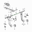 Pedal Shaft. Porsche 986 Boxster / 996 manual LHD vehicles (Porsche Original)