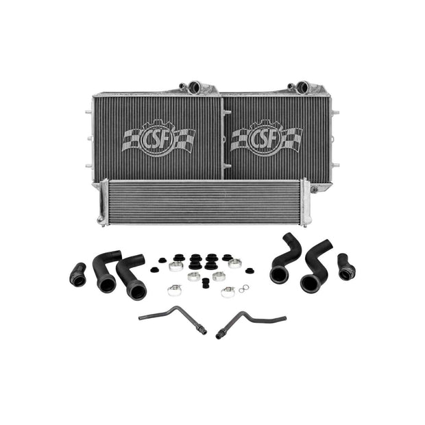Aluminium-Kühler für Kühlwasser und Schläuche, 3er-Set. Porsche 996 Turbo / GT2