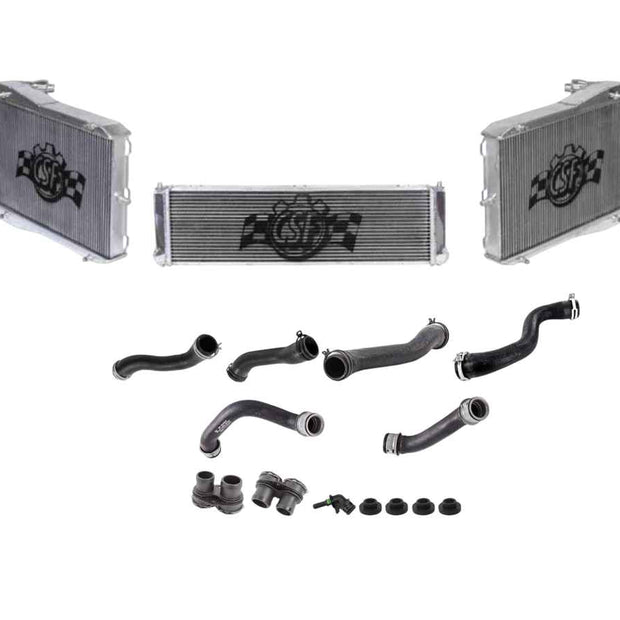 Aluminium Kühler for water coolant fluid & hoses SET OF 3. Porsche 997.2 GT3 / GT3 RS