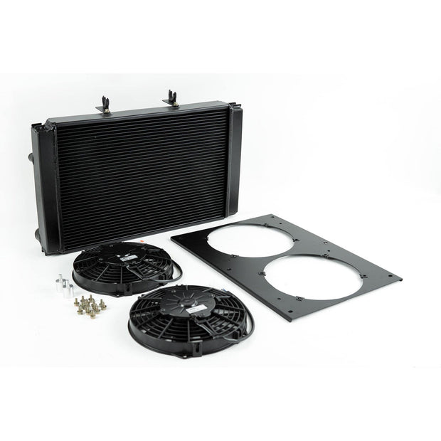 Aluminum Radiator, Fan, and Fan Shroud Kit. Porsche 944 / 944 Turbo