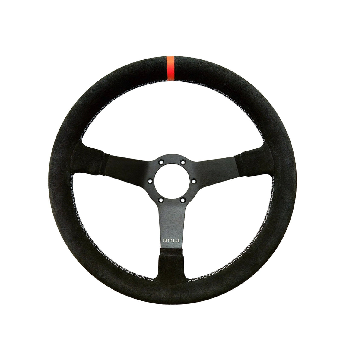 Lenkrad Eau Rouge Track Suede mit orangefarbenem Blinker 350 mm | Porsche 968 | OEM / Erstausrüsterqualität