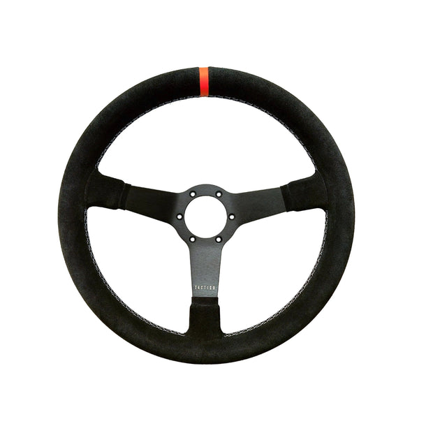 Lenkrad Eau Rouge Track Suede mit orangefarbenem Blinker 350 mm. Porsche 911 / 964 / 993 / 924 / 944 / 968 / 928