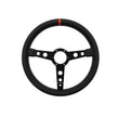 Steering wheel 130R series, full grain leather, with orange indicator, 350 mm. Porsche 911 / 964 / 993 / 924 / 944 / 968 / 928