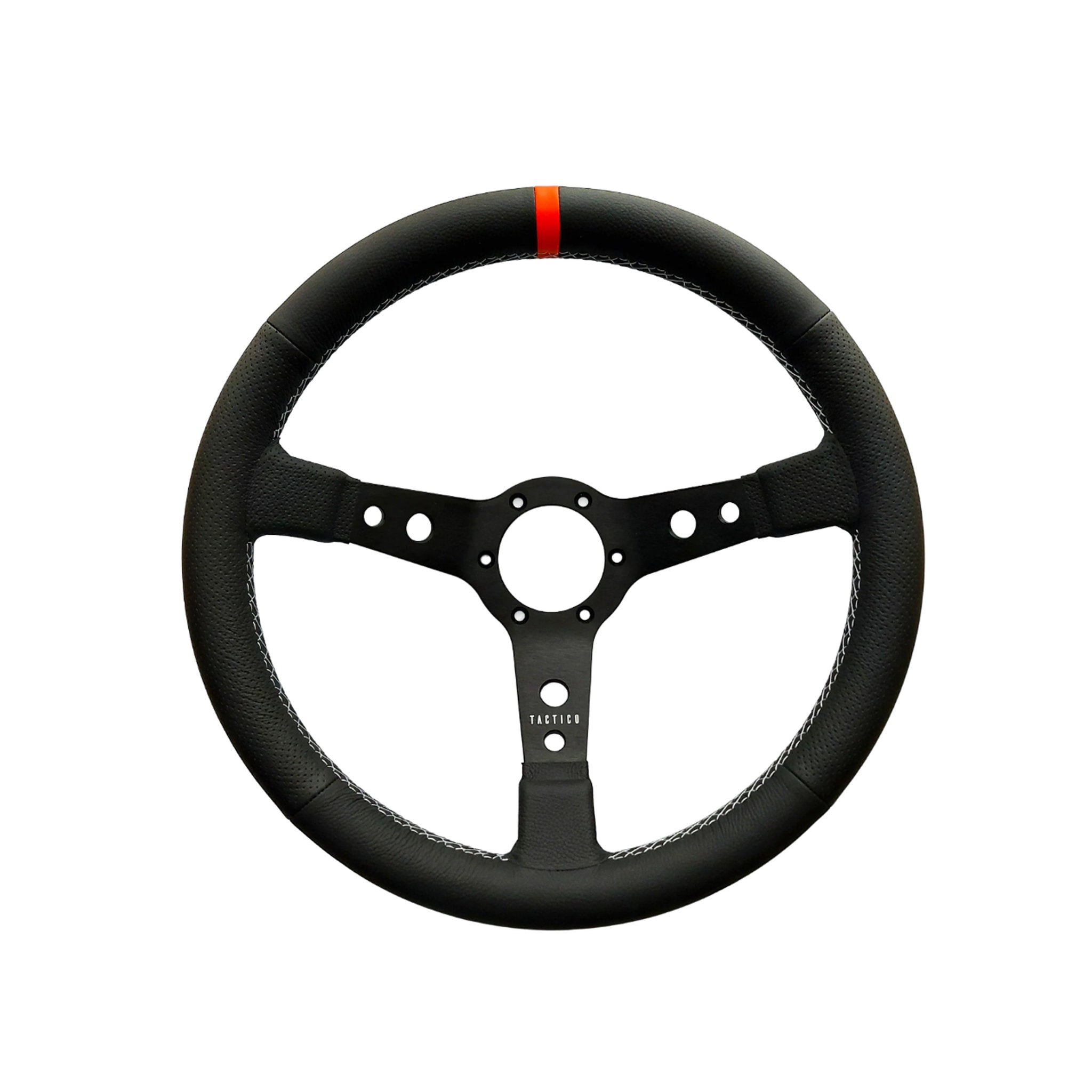 Lenkrad Eau Rouge Sport Air Cooled Leder mit orangen Blinkern 350mm | Porsche 968 | OEM / Erstausrüsterqualität