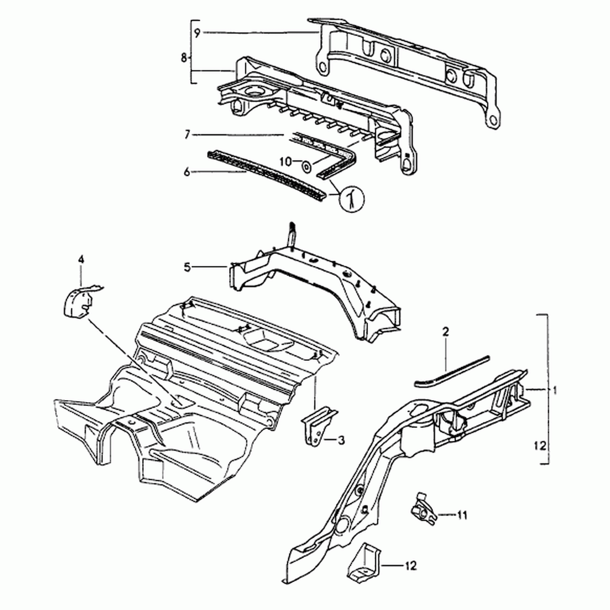 Rückwand (Chassis) | Porsche 993 1994 – 98 | Porsche Original