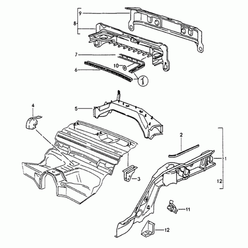 Rückwand (Chassis) | Porsche 993 1994 – 98 | Porsche Original