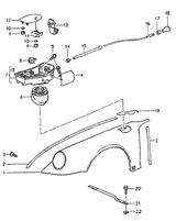 Rubber grommet for fuel flap release cable | Porsche 964 / 993 | Genuine Porsche Part – image 3