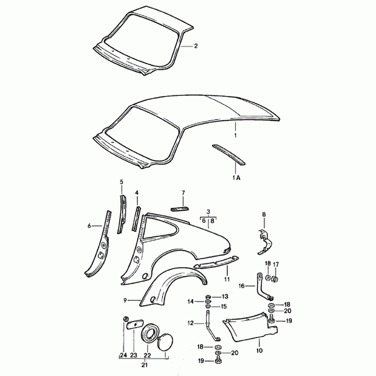 Hinteres Seitenteil Coupé | Porsche 911 1978 – 1983 2,7L Carrera / SC | Porsche Original
