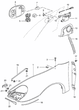 Betätigung Tankklappe | Porsche Boxster / Cayman 986 / 987 / 996 / 997 | Porsche Originalteil – Bild 3