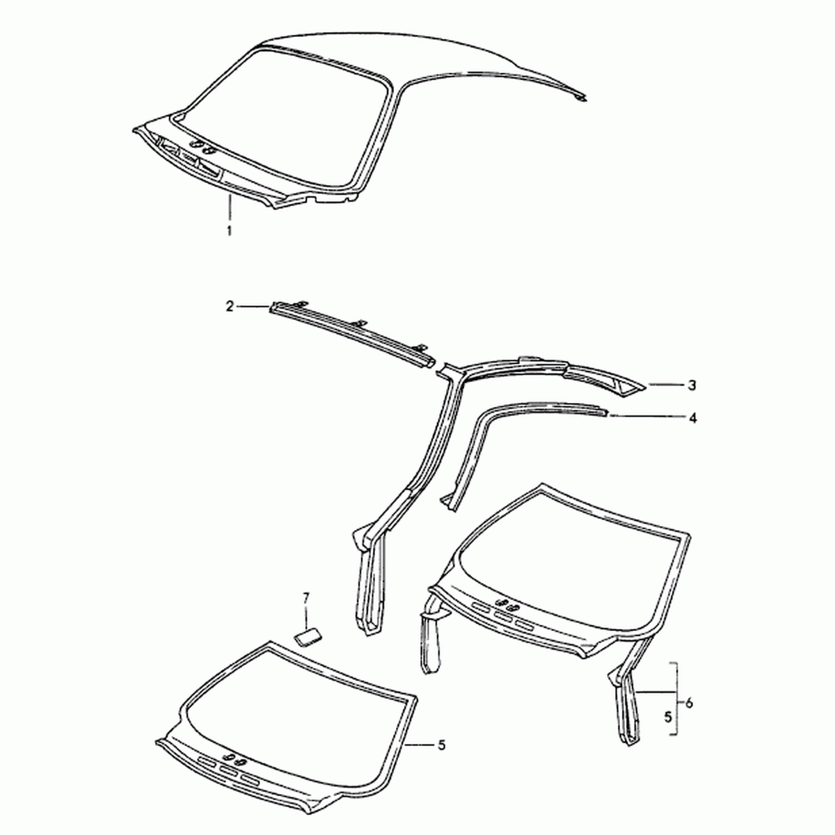 Dachfrontplatte | Porsche 993 1994 – 98 | Porsche Original