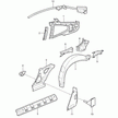 Hintere 1/4 Innenplatte. Porsche 996 1998-05 (Porsche Original)