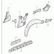 Rear 1/4 Interior Trim Cabriolet. Porsche 996 C2 / C4 (Porsche Original)