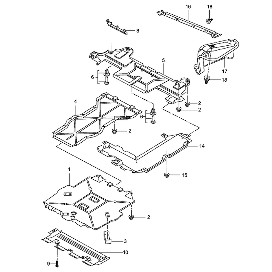 Air duct for front bumper / undertray. Porsche 996 Turbo X50 (Porsche Original)