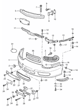 Front Bumper Central Bracket | Porsche Boxster 986 / 996 | Genuine Porsche Part – image 2