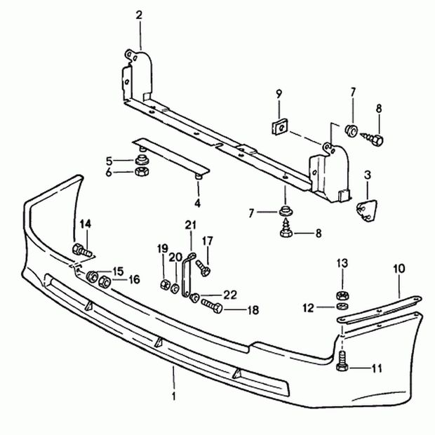 Front lower valance. Porsche 944 / 944S