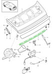 Tailgate Seal. Porsche 997.2 C2/C2S - Porsche Genuine Part