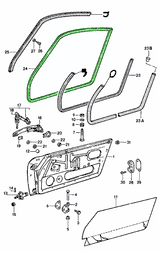 Rubber Door Seal, 2 Pieces | Porsche 911 / 912 / 964 / 993 Coupé – image 4