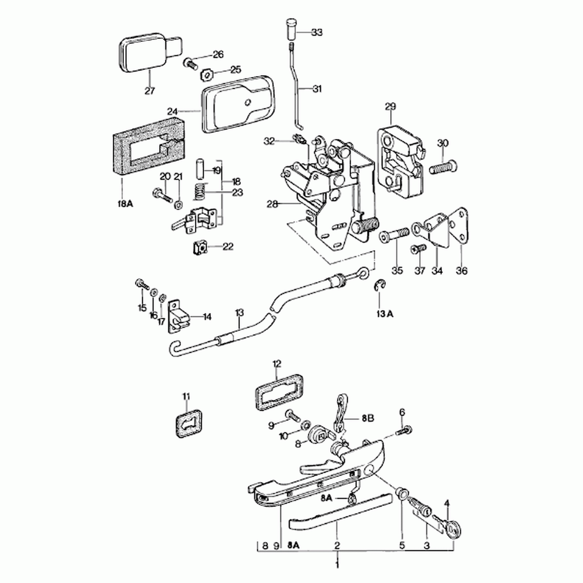 Door Handle Gasket - Large. Porsche 924 / 944