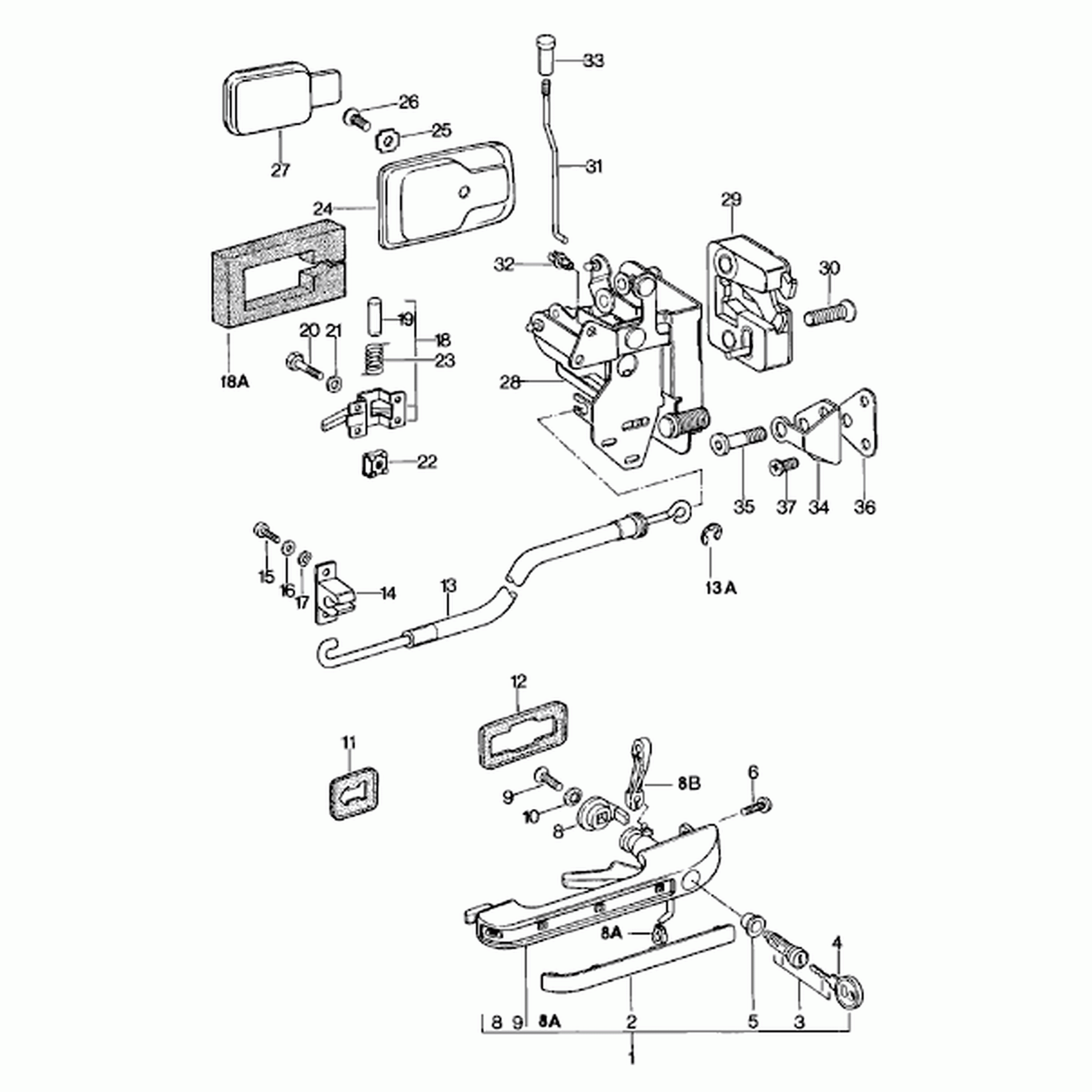 Door Handle Gasket - Large. Porsche 924 / 944