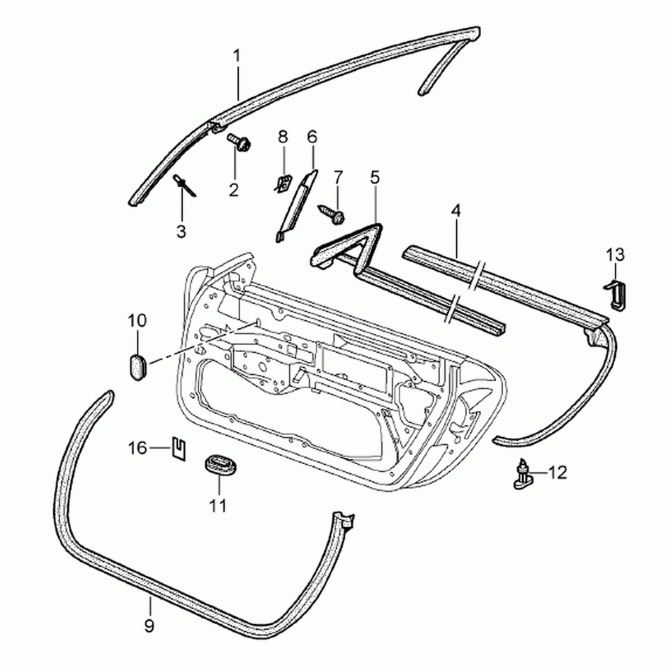 Door Seal – Porsche Boxster/Cayman