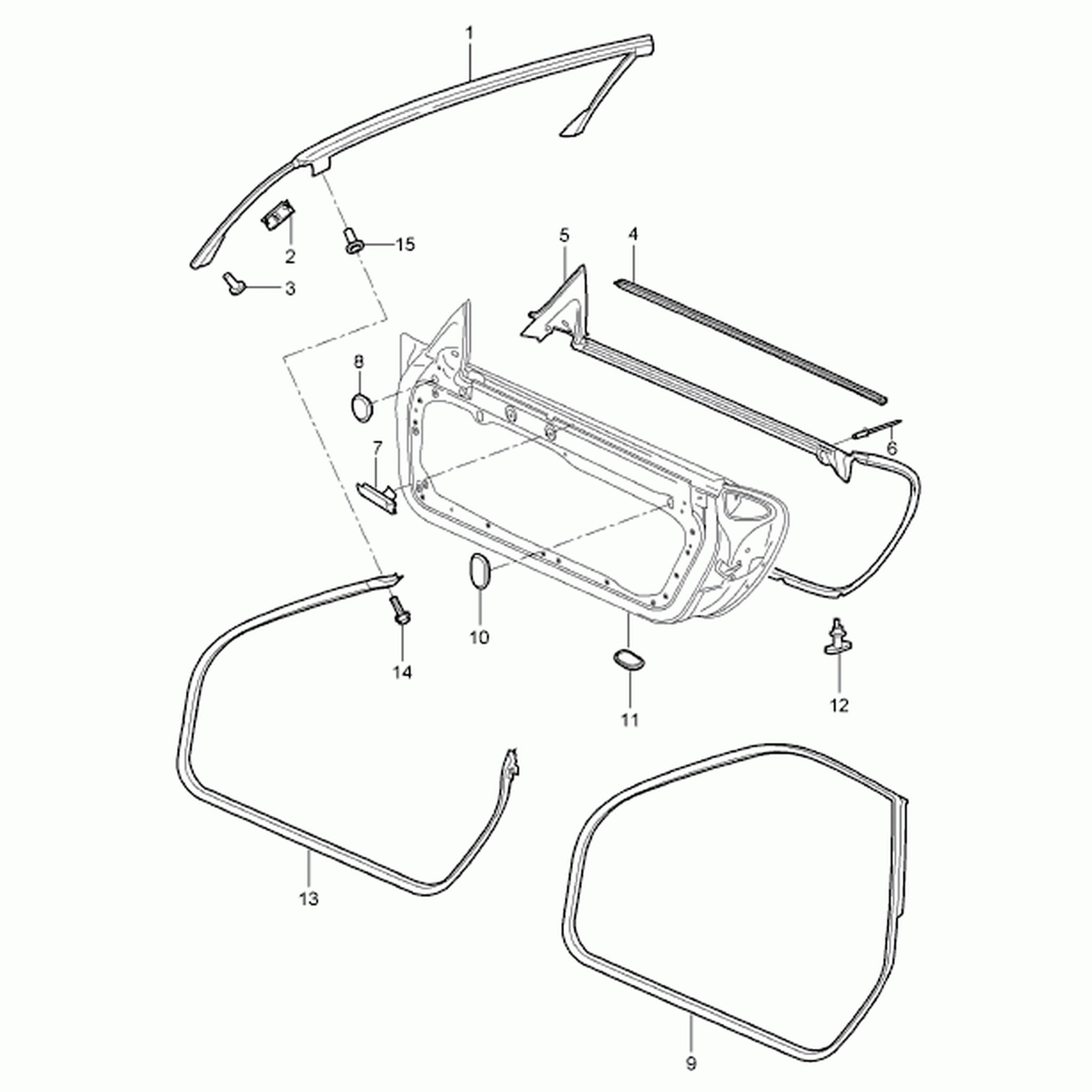 Door seal. Porsche 996 Coupé (Porsche Original)
