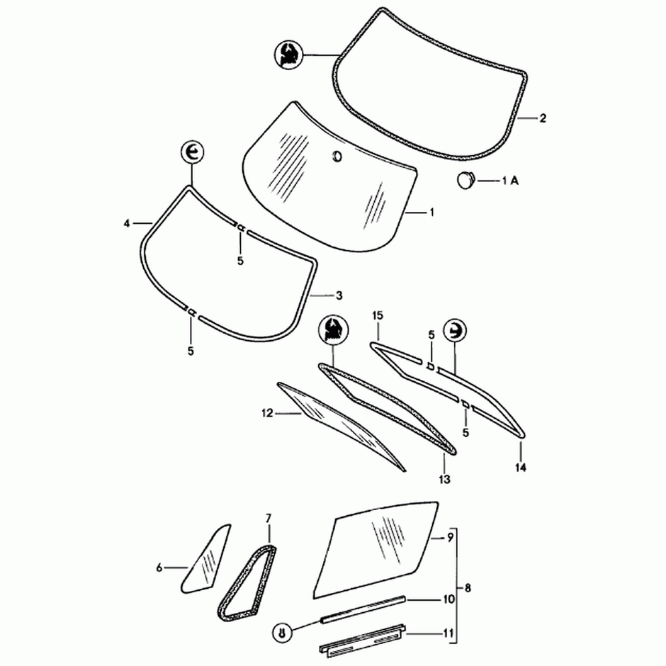 Windshield Trim Metal (Black) | Porsche 911 | Porsche Original