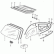 Rear 1/4 Glass Seal. Porsche 996 (Porsche Original)