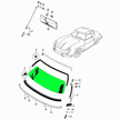 Windscreen green tinted - Porsche 356 ROADSTER / CABRIO D