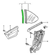 Rear quarter window seal, Cabriolet | Porsche 996 / 997 | Genuine Porsche Part – image 3
