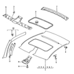 Inner sliding roof seal. Porsche 996 / 997 - Porsche Original Part
