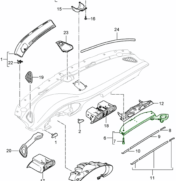 Getränkehalter, Rechtslenker 997.552.294.03 | Porsche 997 / Boxster / Cayman 987 | Porsche Originalteil