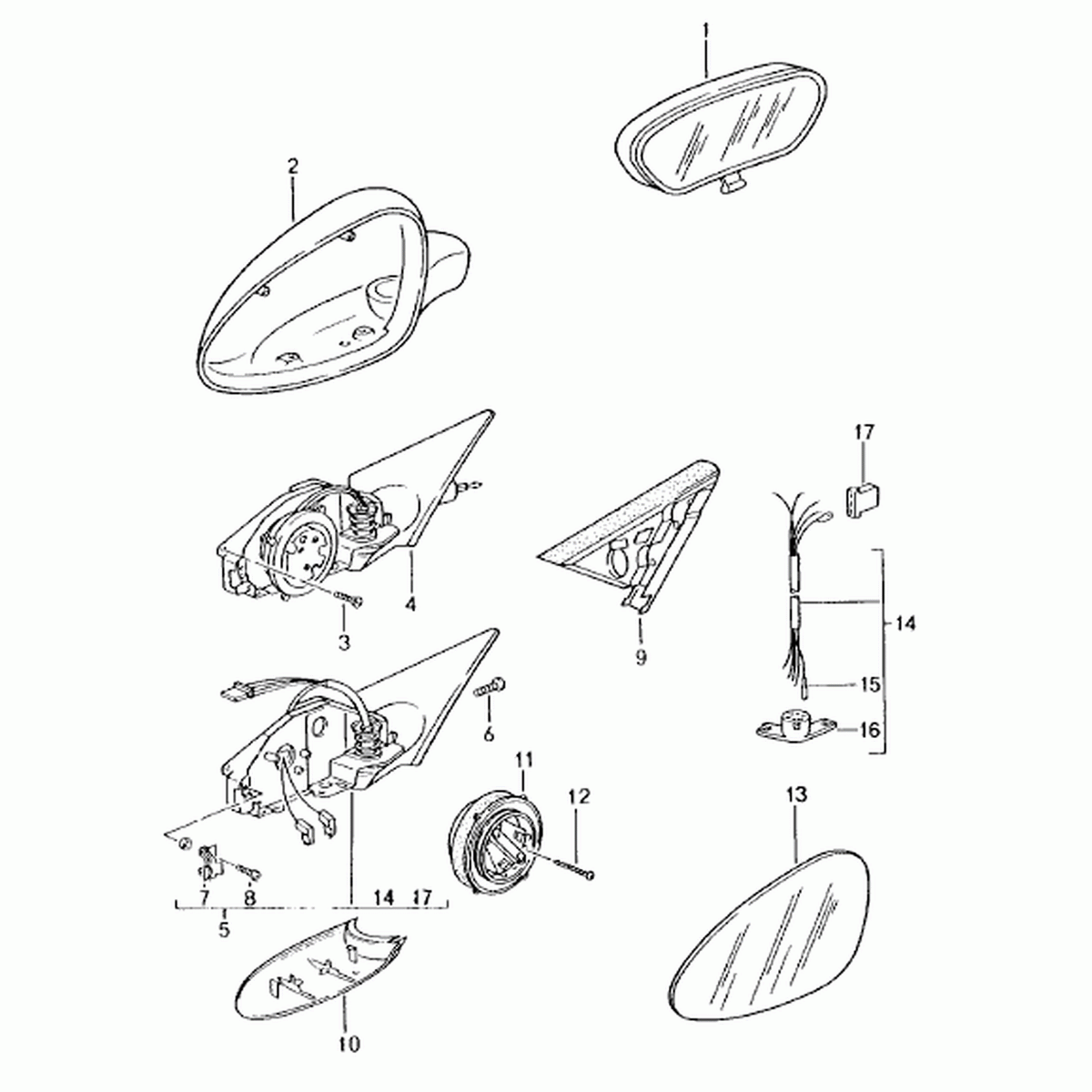 Außenspiegelhalterung – Porsche Boxster/Cayman