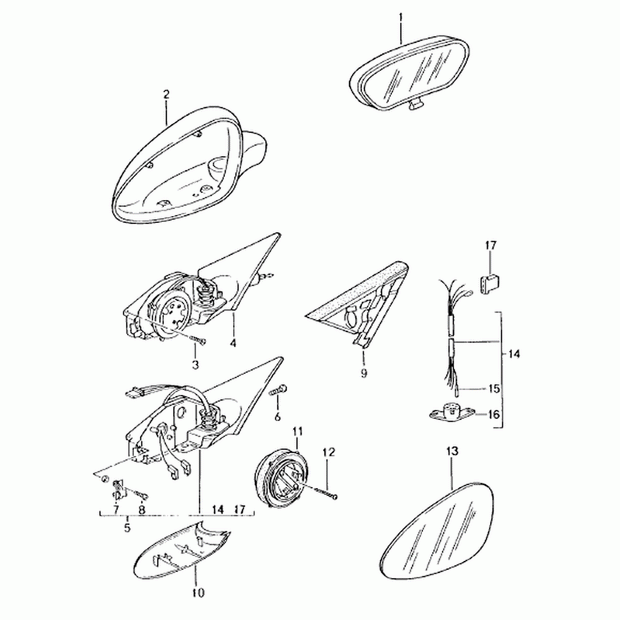 Außenspiegelhalterung – Porsche Boxster/Cayman