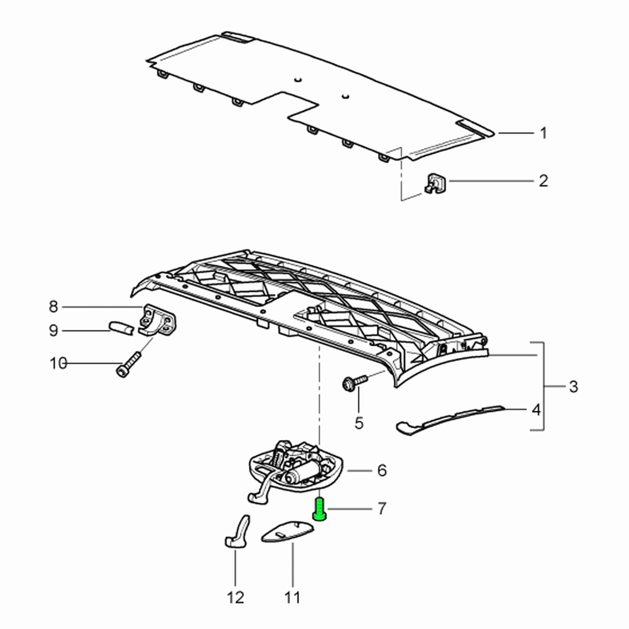 Convertible top latch cap head screw. Porsche 996 / 997.1 / 997.2 (Genuine Porsche)