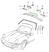 Scheibenrahmendichtung schwarz, Targa / Cabrio | Porsche 911 (1984–1989) / 964 / 993 | Porsche Originalteil – Bild 2