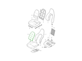 Foam cushion front seat backrest inner, without heating | Porsche 996 / Boxster 986 | Genuine Porsche Part – image 2