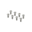 Brake Disc Fastening Screw Set (8 pieces) Porsche with 5mm factory spacers