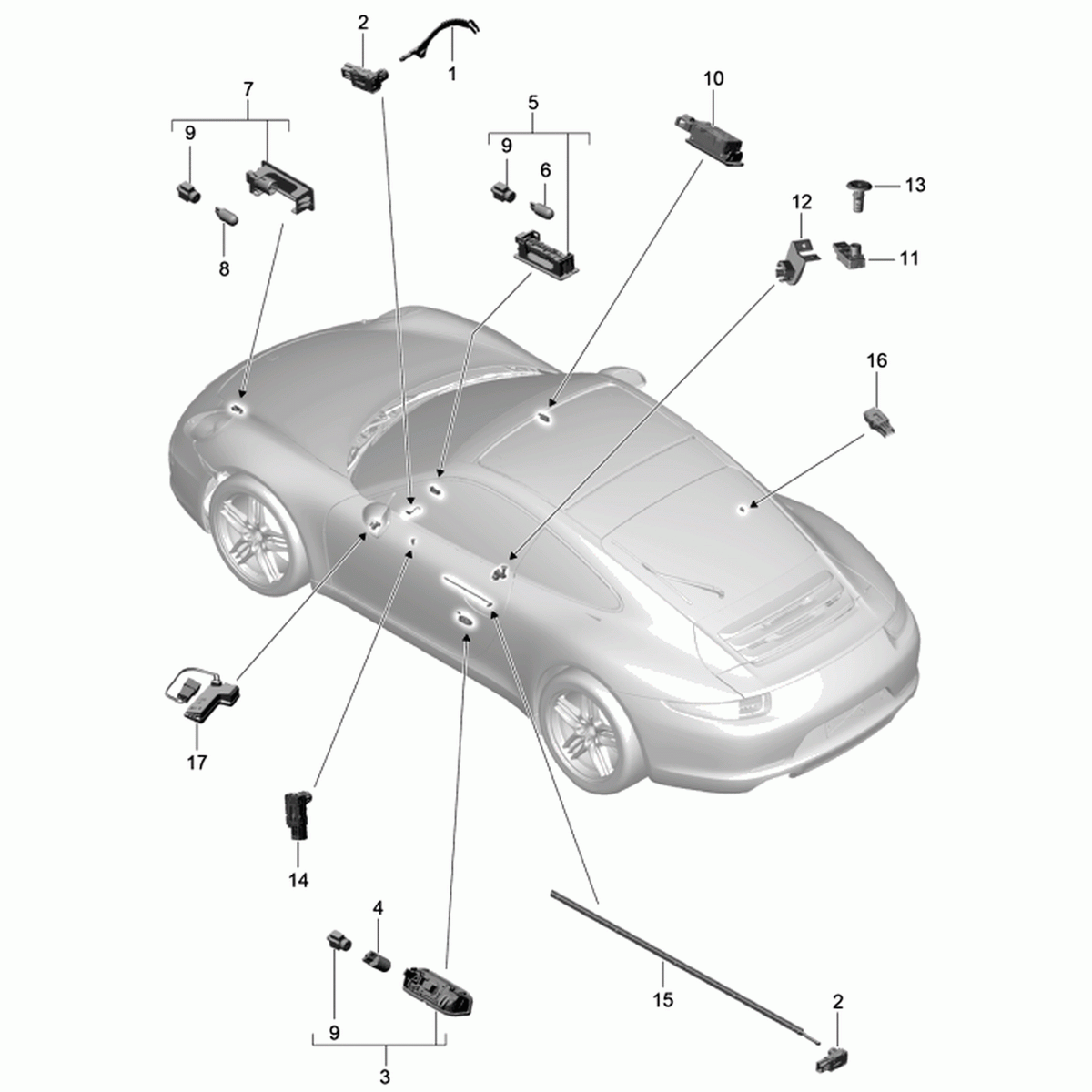Fußraumlampe 5W – Porsche Boxster/Cayman