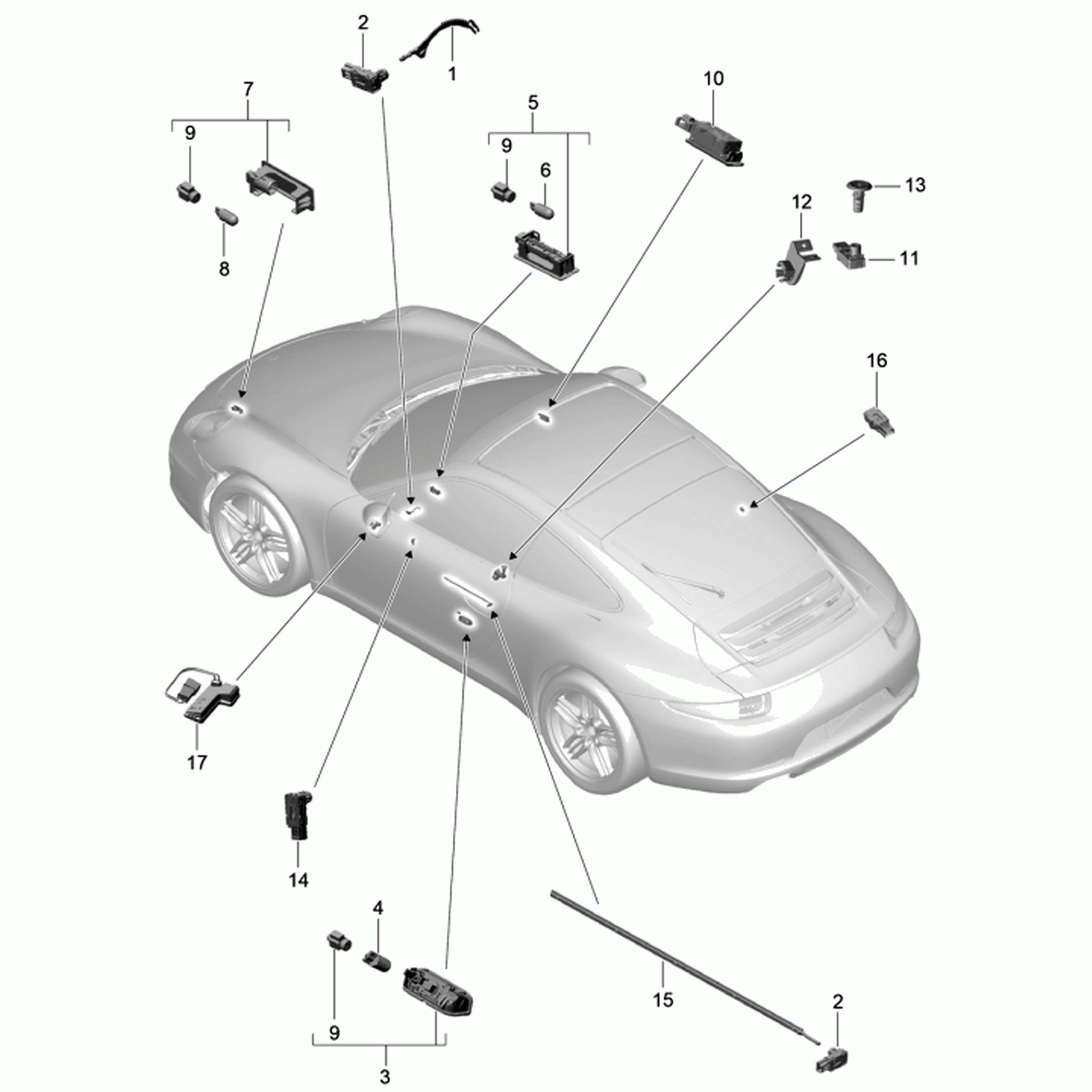 Fußraumlampe 5W – Porsche Boxster/Cayman