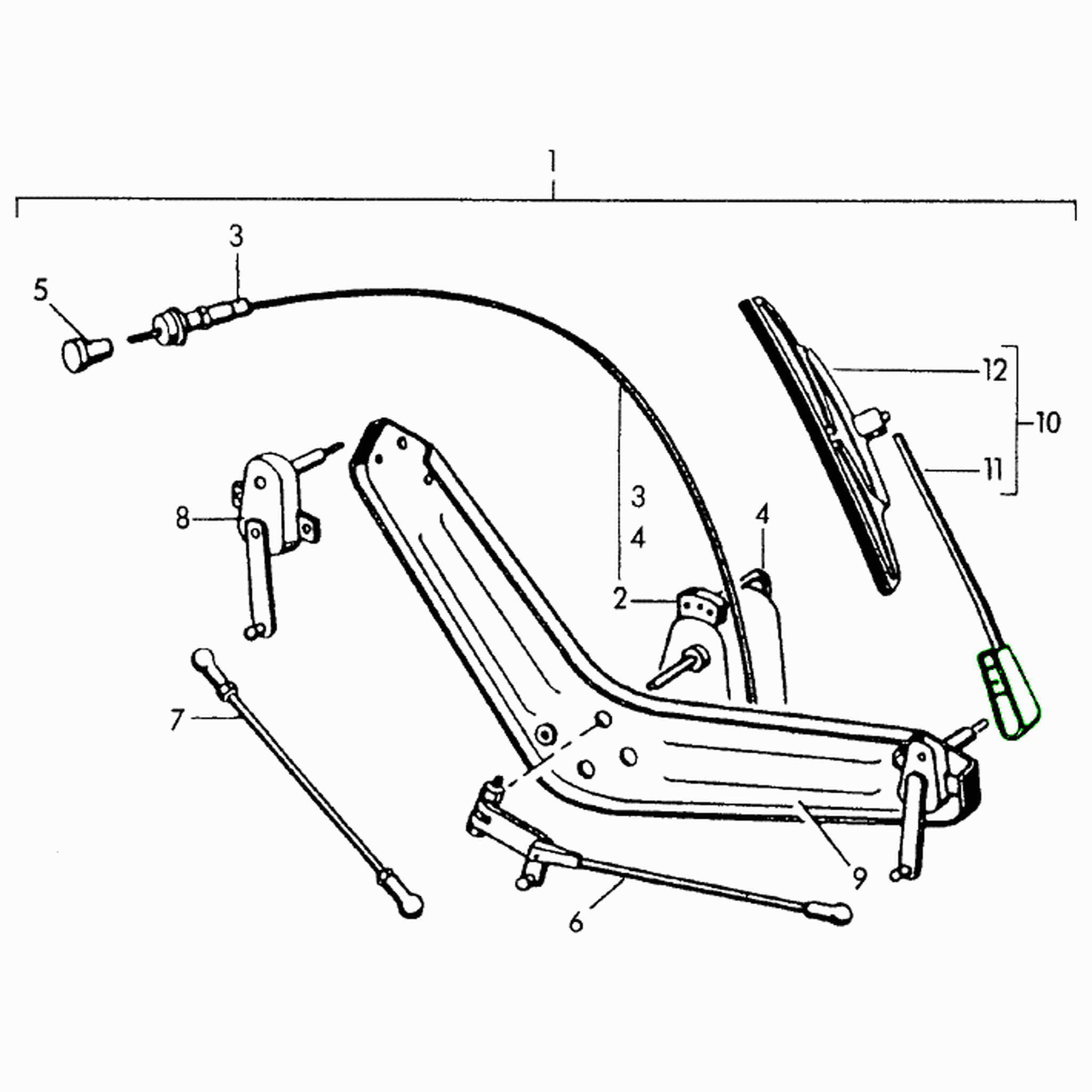 Basis des Wischerarms – Porsche 356 Vor-A