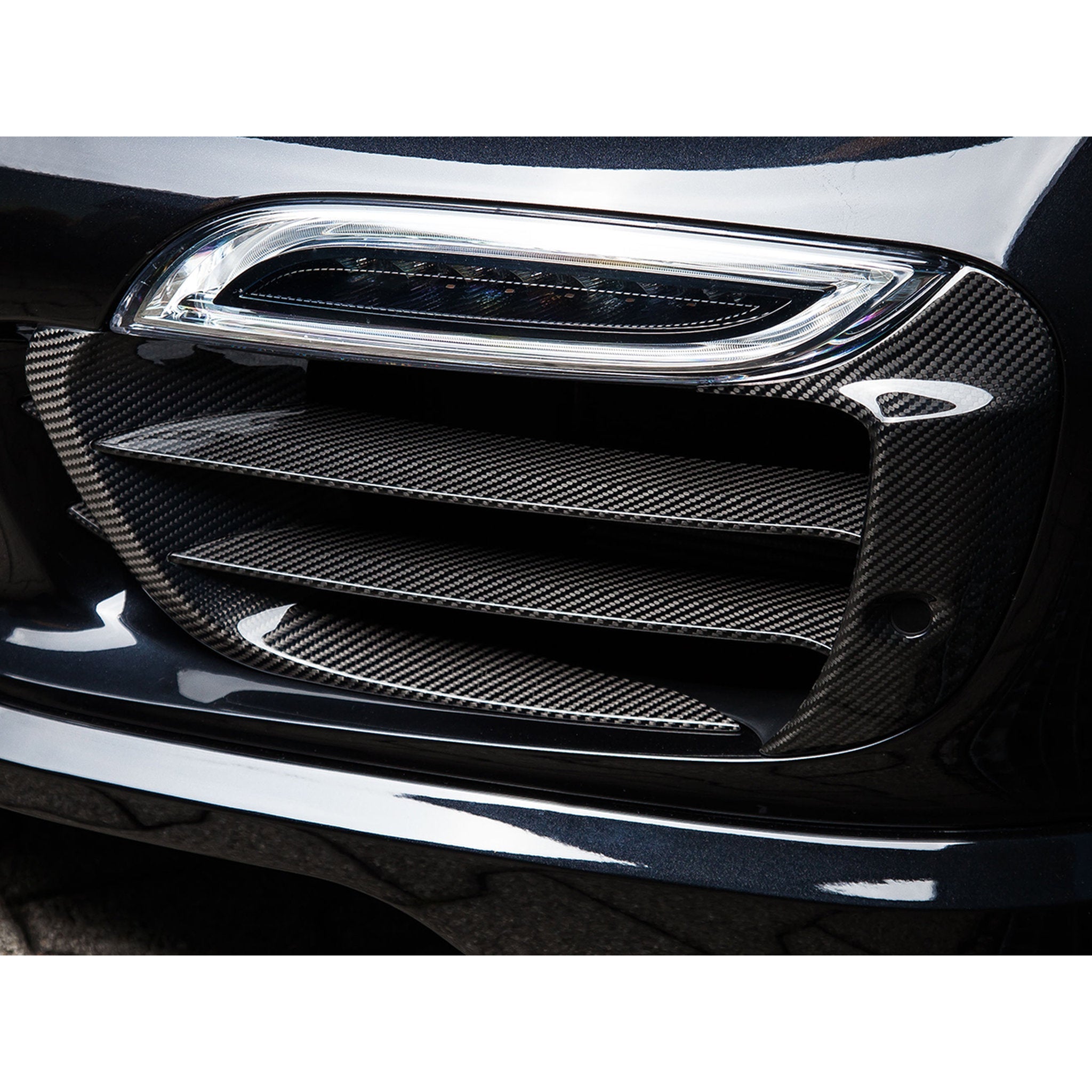 TechArt Front Bumper Grill Airblades Carbon. Porsche 991.1 Turbo