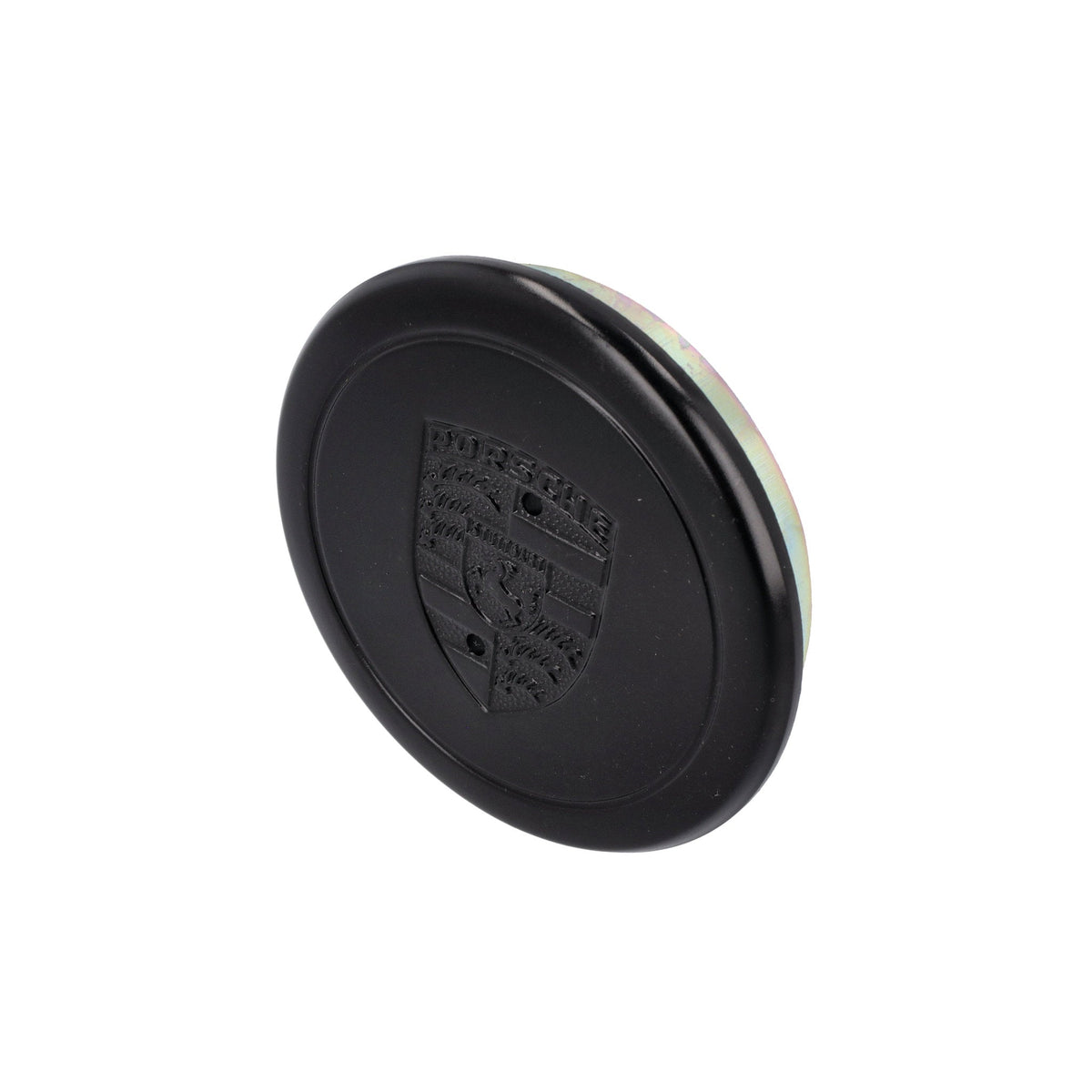 Porsche Original Radkappe Fuchsfelge, Schwarz mit geprägtem Wappen