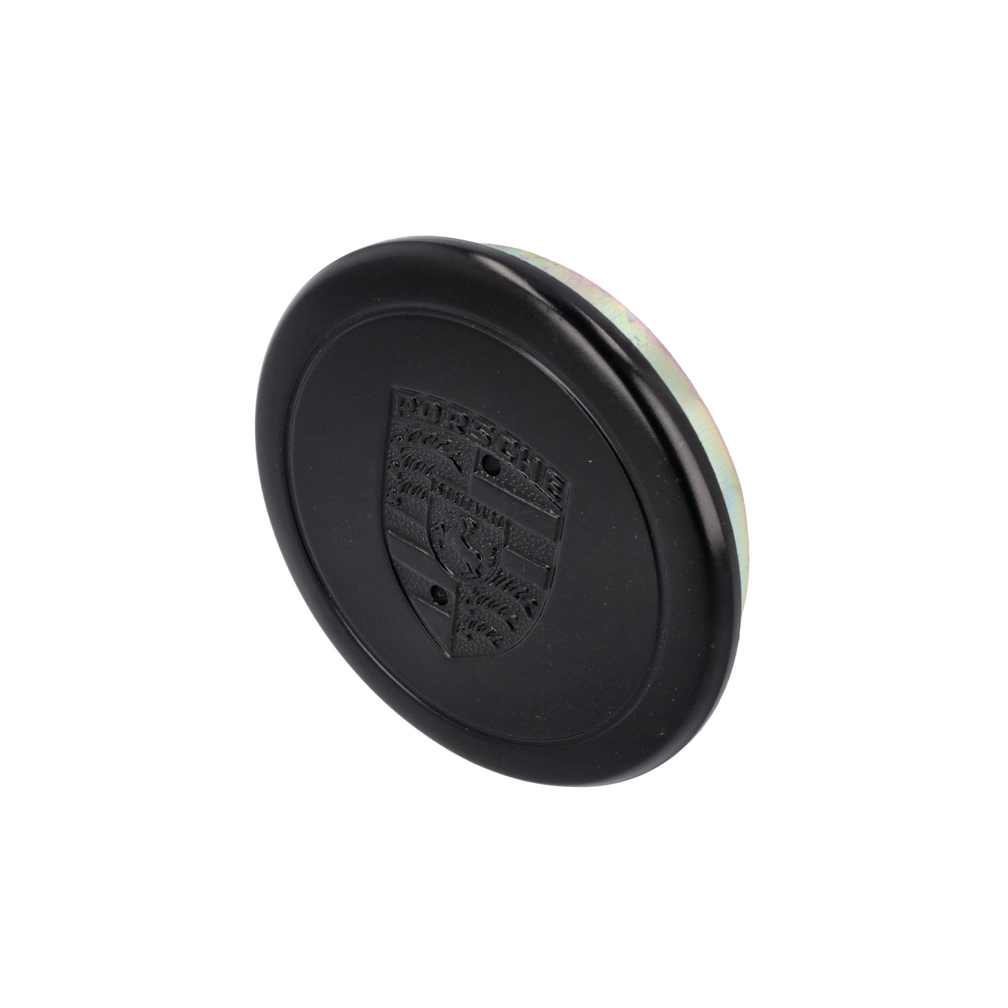 Porsche Original Wheel Cap Fuchsfelge, Black with Embossed Crest