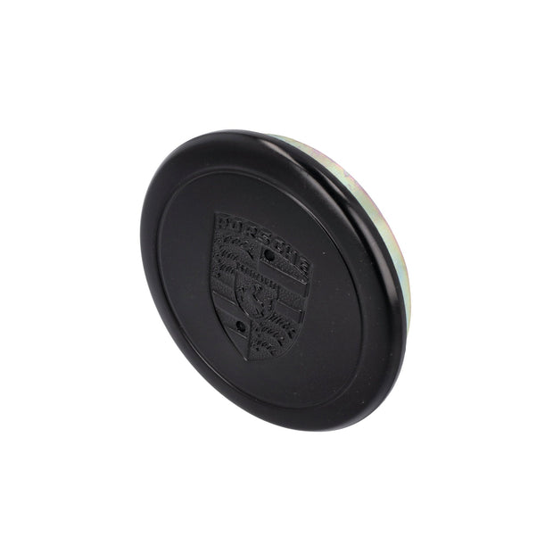 Porsche Original Wheel Cap Fuchsfelge, Black with Embossed Crest