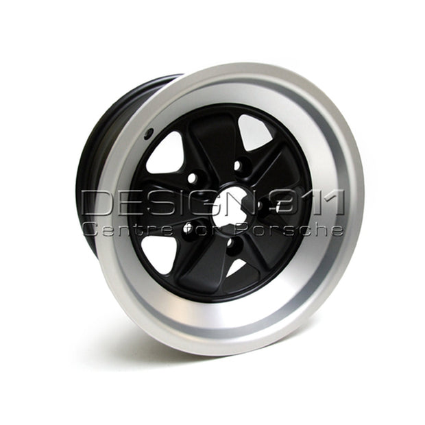 15" Fuchs Style Alufelge 8.0J ET10.6 Schwarz 5x130