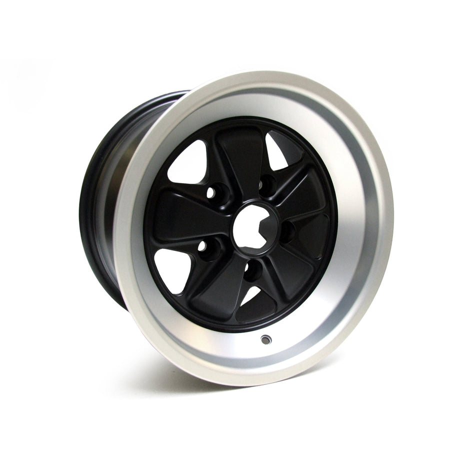 15" Fuchs Style Alloy Wheel 9.0J ET15 Black 5x130