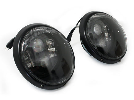 LED headlights “Black Edition” – clear glass LHD for Porsche 911 / 964