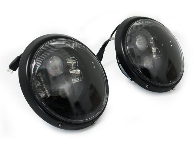 LED headlights “Black Edition” – clear glass LHD for Porsche 911 / 964