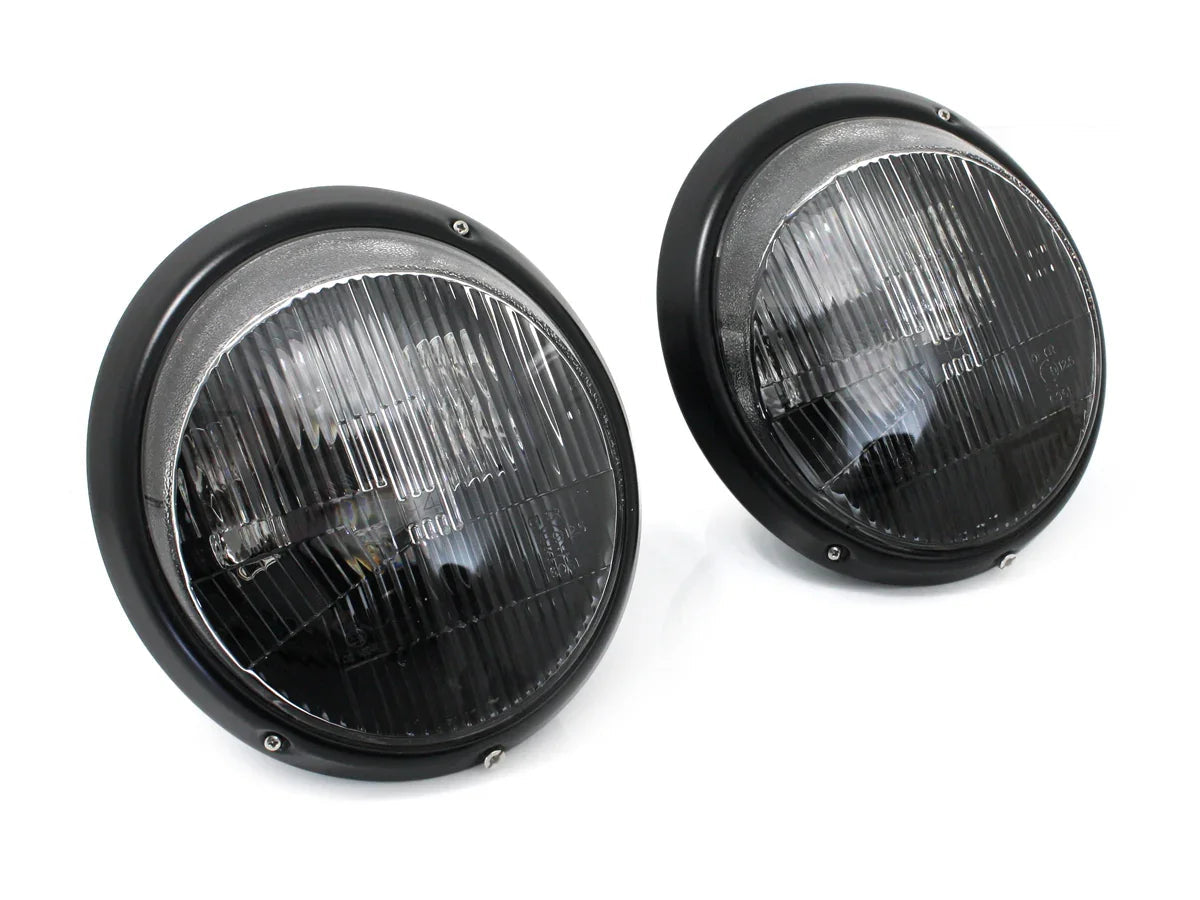 Scheinwerfer schwarzer Rand LED Einbauten Standardglas LHD Porsche 911 / 964 Black Edition